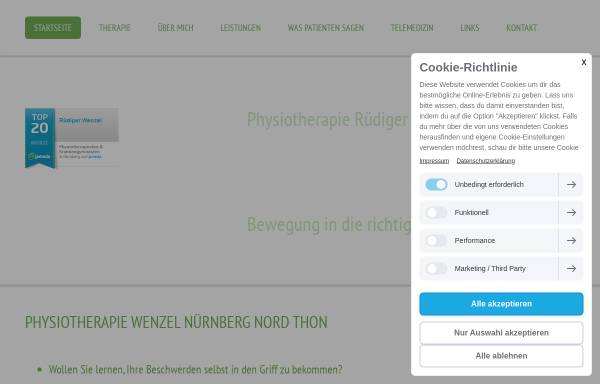 Vorschau von www.physiotherapiepraxis-wenzel.de, Physiotherapiepraxis Rüdiger Wenzel