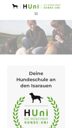Vorschau der mobilen Webseite h-uni.de, Huni Hunde-Uni