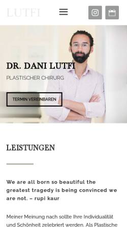 Vorschau der mobilen Webseite www.lutfi.at, Dr. Dani Lutfi