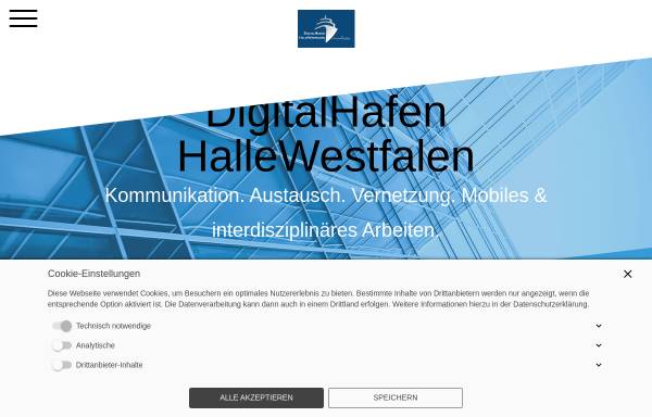 Vorschau von www.digitalhafen-hallewestfalen.de, DigitalHafen