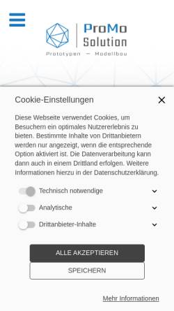 Vorschau der mobilen Webseite promo-solution.de, ProMo-Solution