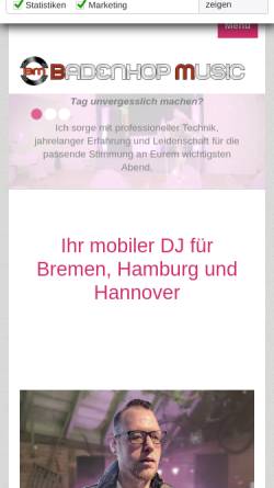 Vorschau der mobilen Webseite badenhopmusic.de, Badenhop Music