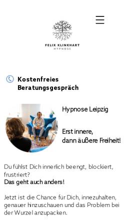 Vorschau der mobilen Webseite www.hypnose-felixklinkhart.de, Felix Klinkhart