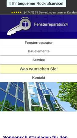 Vorschau der mobilen Webseite sonnenschutz-team24.de, Sonnenschutz Team24