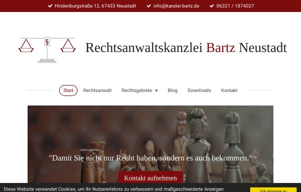 Vorschau von www.kanzlei-bartz.de, Rechtsanwaltskanzlei