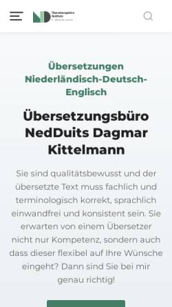 Vorschau der mobilen Webseite www.nedduits.de, Übersetzungsbüro NedDuits