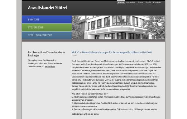 Vorschau von www.anwaltskanzlei-stuetzel.de, Stützel Dieter