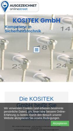 Vorschau der mobilen Webseite www.kositek.de, KOSITEK GmbH
