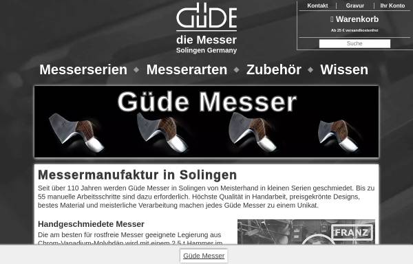 Vorschau von www.guede-messer-shop.de, Güde Küchenmesser