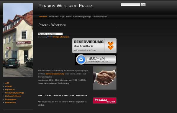 Vorschau von www.pension-wegerich.de, Pension Wegerich
