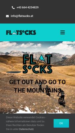 Vorschau der mobilen Webseite flatsucks.at, Flat Sucks Mountain Guiding