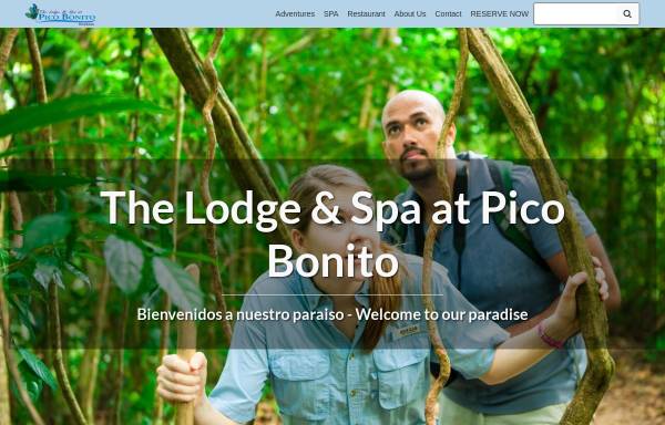 Vorschau von www.picobonito.com, Öko-Resort The Lodge at Pico Bonito