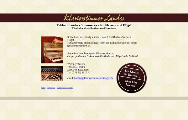 Vorschau von www.klavierstimmer-reutlingen.de, Klavierstimmer Landes