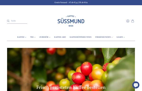 Vorschau von suessmund.at, Süssmund Kaffee GmbH