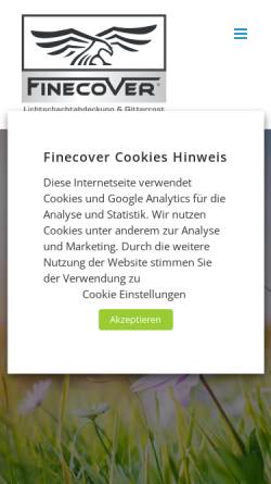 Vorschau der mobilen Webseite finecover.de, Finecover GmBh
