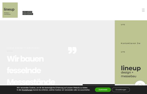 Vorschau von lineupdesign.de, lineup design + messebau