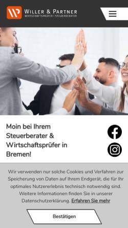 Vorschau der mobilen Webseite www.willer-partner.de, Willer & Partner mbB