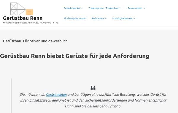 Vorschau von www.geruestbau-renn.de, Gerüstbau Renn Gmbh
