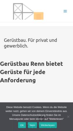 Vorschau der mobilen Webseite www.geruestbau-renn.de, Gerüstbau Renn Gmbh
