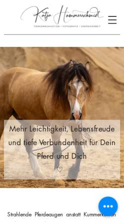 Vorschau der mobilen Webseite www.katjahammerschmidt.de, Katja Hammerschmidt Tierkommunikation - Fotografie - Energiearbeit