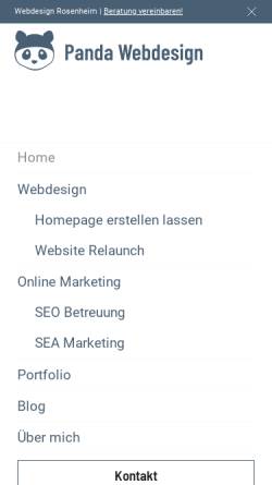 Vorschau der mobilen Webseite www.panda-webdesign.de, Panda Webdesign