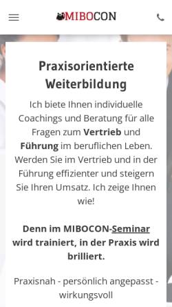 Vorschau der mobilen Webseite www.mibocon.de, MIBOCON GmbH