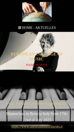 Vorschau der mobilen Webseite www.e-c-m.ch, European College of Music