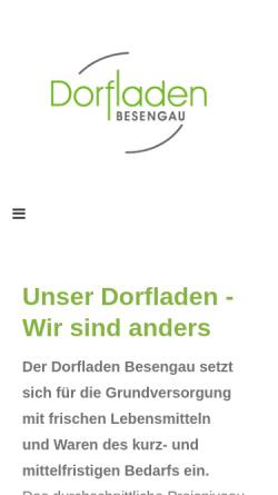 Vorschau der mobilen Webseite dorfladen-besengau.de, Dorfladen Besengau