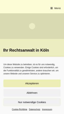 Vorschau der mobilen Webseite schramm-issel.de, Rechtsanwalt in Köln Schramm & Issel