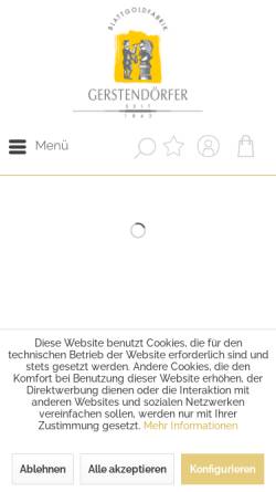 Vorschau der mobilen Webseite gerstendoerfer-blattgold.de, Gerstendörfer GmbH