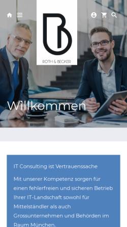 Vorschau der mobilen Webseite rothbecker.de, ROTH & BECKER IT Consulting