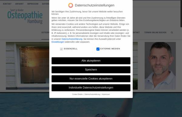 Vorschau von sportosteopathie-hamburg.de, Sport-und Kinderosteopathie Michael Schulz Rudnik
