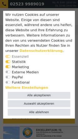 Vorschau der mobilen Webseite www.schattenfix.de, SCHATTENFIX