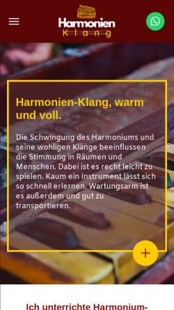 Vorschau der mobilen Webseite www.harmonien-klang.de, Harmonien Klang - Jürgen Wade