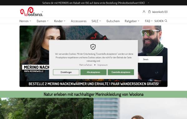 Vorschau von woolona.de, Woolona GmbH