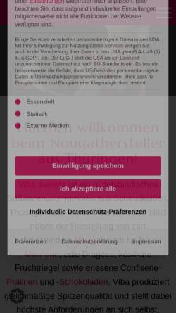 Vorschau der mobilen Webseite viba-sweets.de, Viba Sweets GmbH