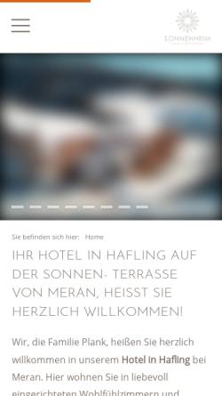 Vorschau der mobilen Webseite www.sonnenheim.com, Hotel Sonnenheim