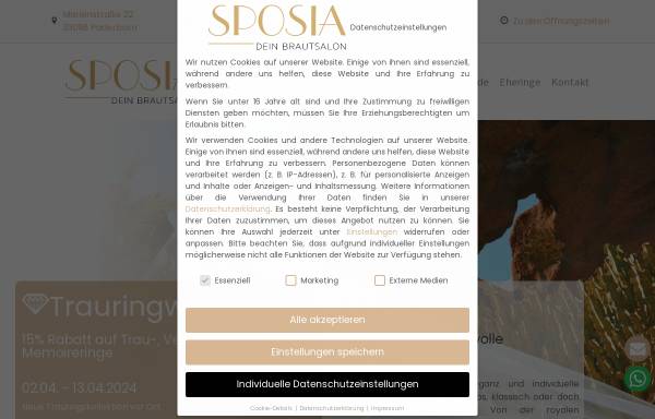 Vorschau von www.sposia-brautsalon.de, SPOSIA