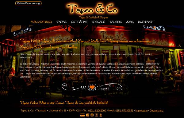 Vorschau von www.tapeoundco.de, Tapeo Gastro GmbH