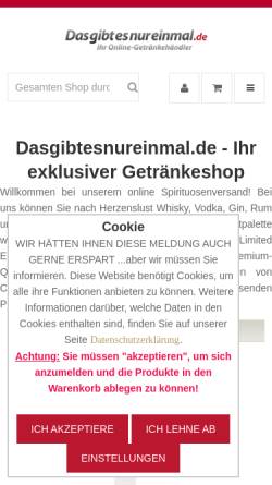 Vorschau der mobilen Webseite www.dasgibtesnureinmal.de, Martin Bastiaan Das gibt es nur einmal.de e.K.