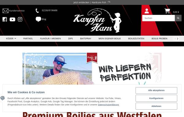 Vorschau von www.karpfenhans.de, Karpfenhans - Boilies zum karpfenangeln