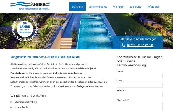Vorschau von www.belka-schwimmbadtechnik.de, Belka GmbH