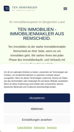Vorschau der mobilen Webseite ten-immobilien.de, Ten Immobilien