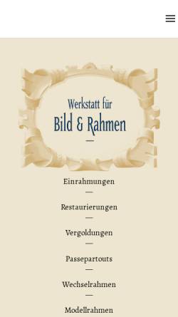 Vorschau der mobilen Webseite www.vergolderhandwerk.de, Werkstatt für Bild und Rahmen