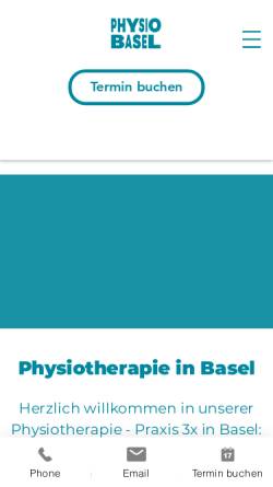 Vorschau der mobilen Webseite www.physio-basel.ch, PhysioBasel