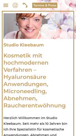 Vorschau der mobilen Webseite laserstudio-kleebaum.de, Studio Kleebaum