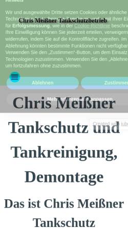 Vorschau der mobilen Webseite www.meitank.de, Chris Meißner Tankschutzbetrieb