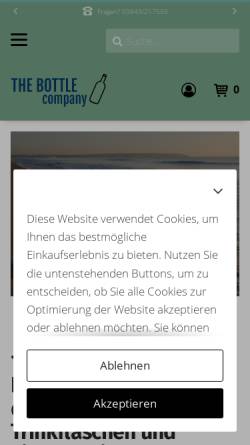 Vorschau der mobilen Webseite thebottlecompany.de, The Bottle Company