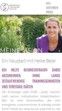 Vorschau der mobilen Webseite www.personaltrainerin.info, Heike Beier