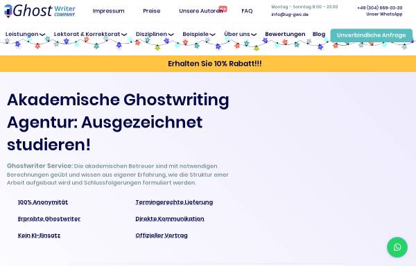 Vorschau von ug-gwc.de, GWC Ghost-writerservice UG